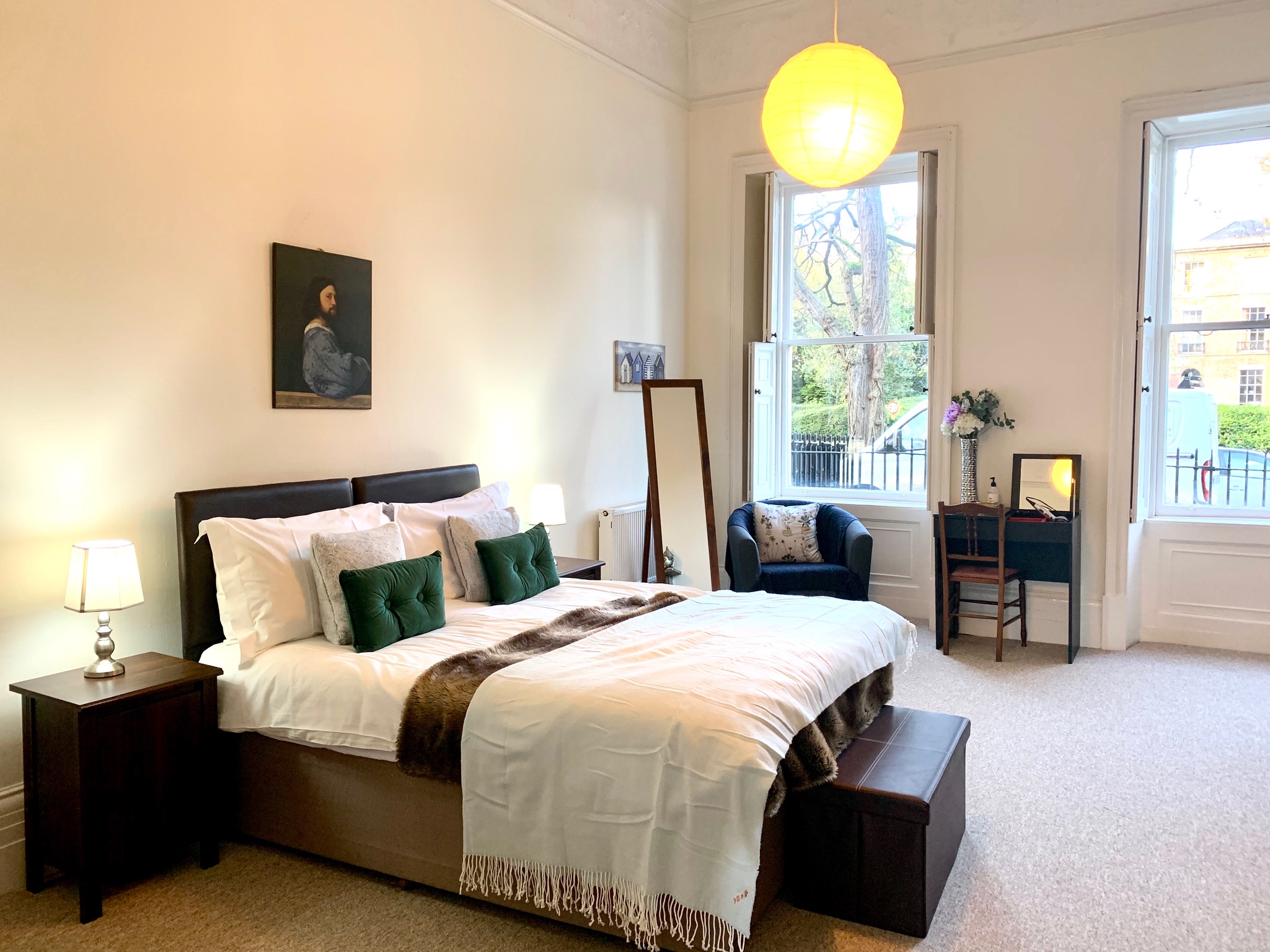 Spacious guest bedroom